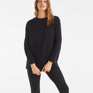 Vetta Oversized Convertible Sweater, Black XS